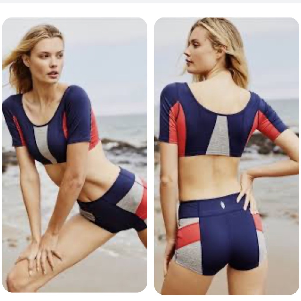 Brand New Free People SMALL six pack Set deepest navy red  gray combo 2 items